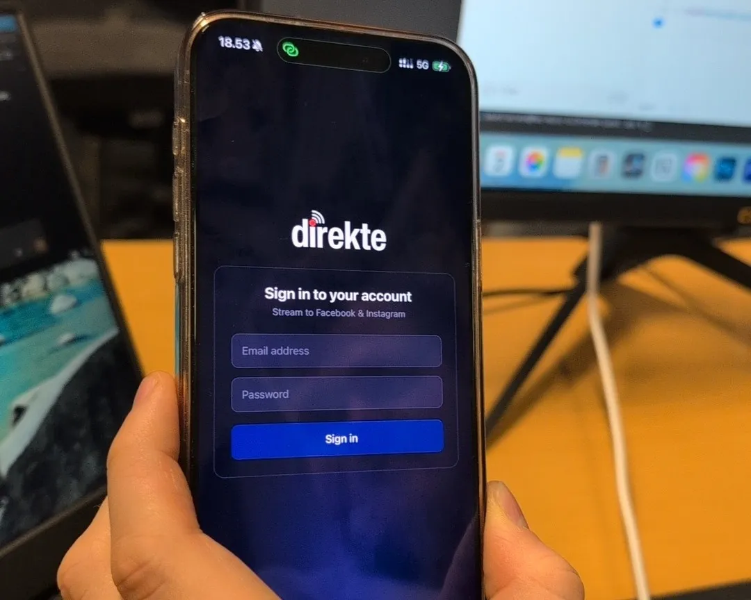 Udgivelse af Direkte-appen til iOS og Android med streaming til Facebook og Instagram