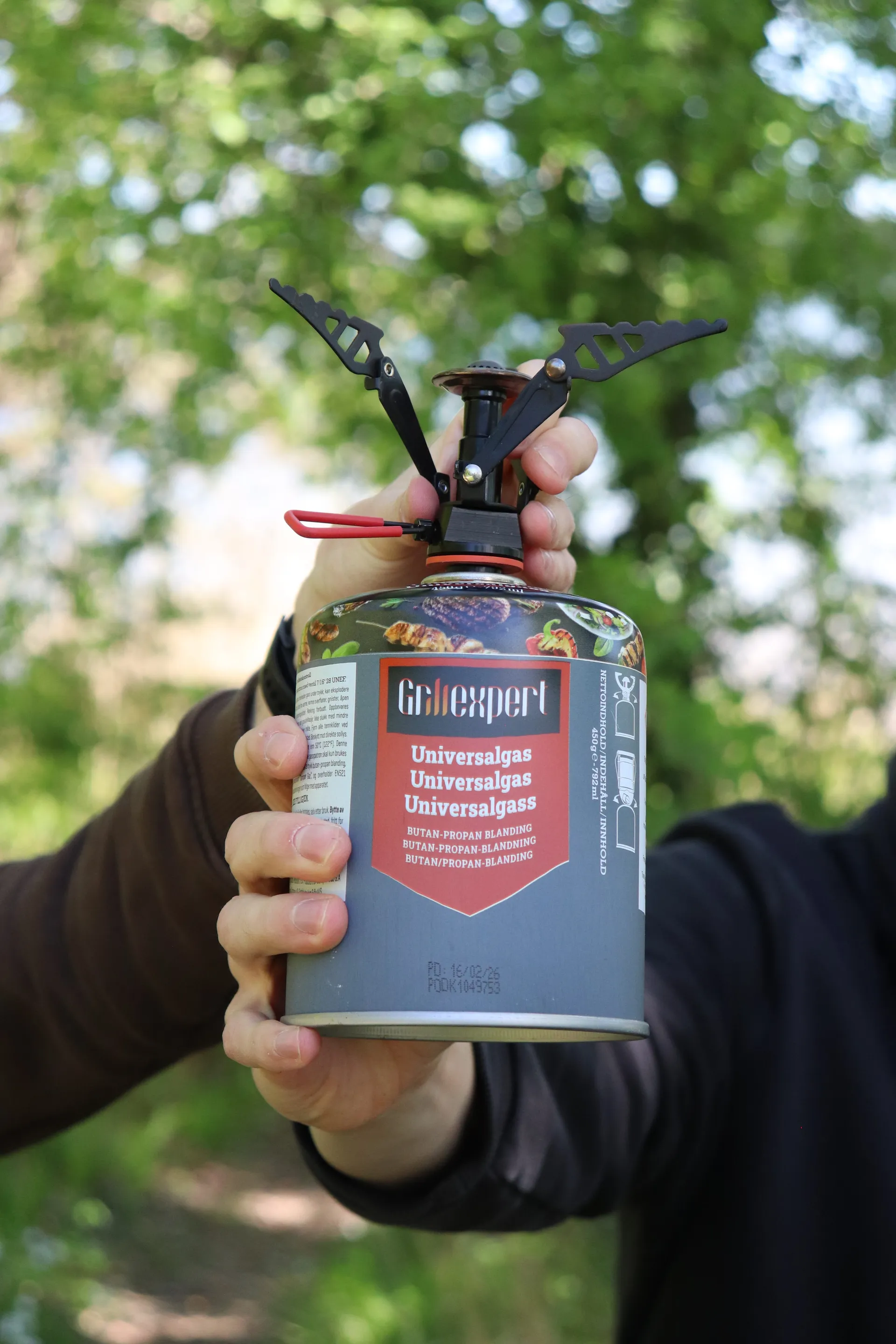 Gasdåse med campingblus produktbillede